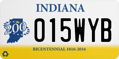 IN license plate 015WYB