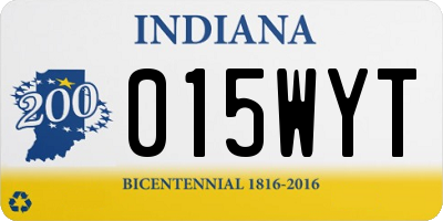IN license plate 015WYT