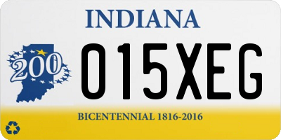 IN license plate 015XEG