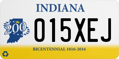 IN license plate 015XEJ