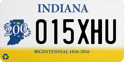 IN license plate 015XHU