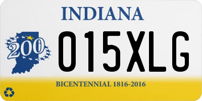 IN license plate 015XLG