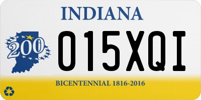 IN license plate 015XQI