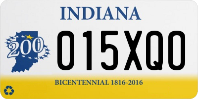 IN license plate 015XQO