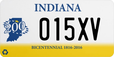 IN license plate 015XV