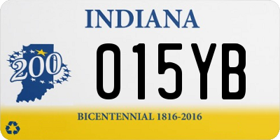 IN license plate 015YB