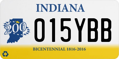 IN license plate 015YBB