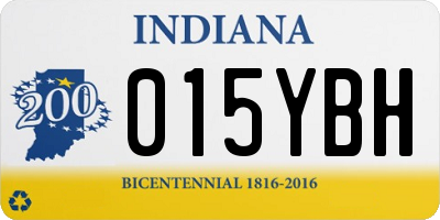 IN license plate 015YBH