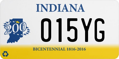 IN license plate 015YG