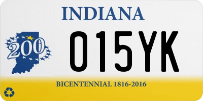 IN license plate 015YK