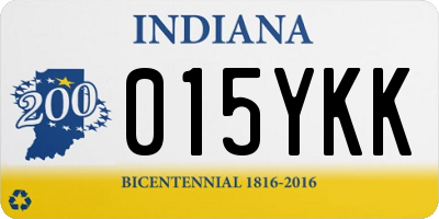 IN license plate 015YKK