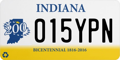 IN license plate 015YPN