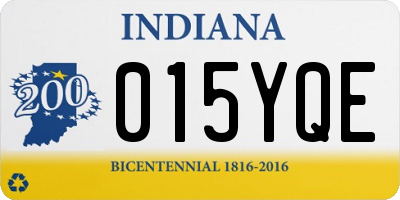 IN license plate 015YQE