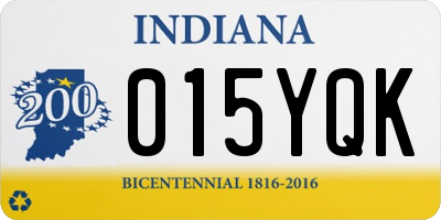 IN license plate 015YQK