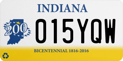IN license plate 015YQW