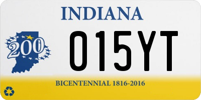 IN license plate 015YT