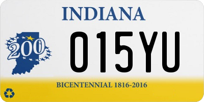 IN license plate 015YU