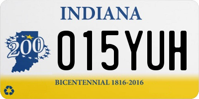 IN license plate 015YUH
