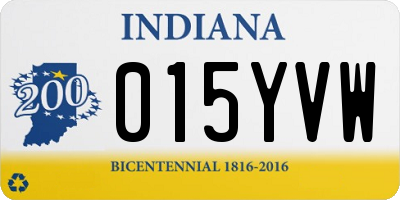 IN license plate 015YVW
