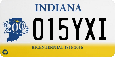 IN license plate 015YXI