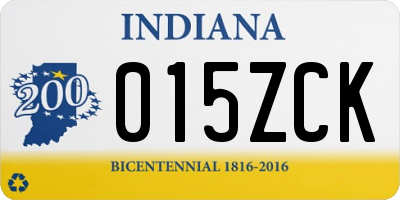 IN license plate 015ZCK