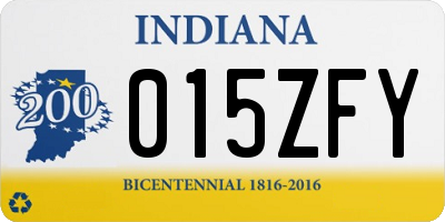 IN license plate 015ZFY