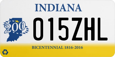 IN license plate 015ZHL