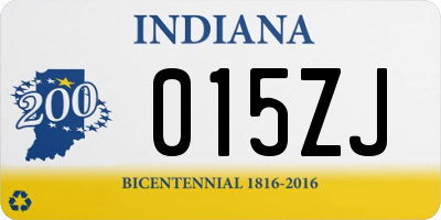 IN license plate 015ZJ