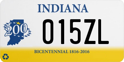 IN license plate 015ZL