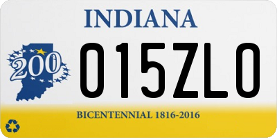 IN license plate 015ZLO