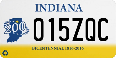 IN license plate 015ZQC