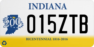 IN license plate 015ZTB