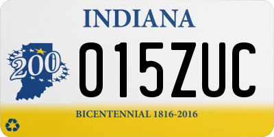 IN license plate 015ZUC