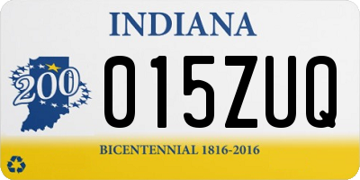 IN license plate 015ZUQ