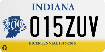 IN license plate 015ZUV