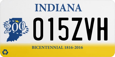 IN license plate 015ZVH