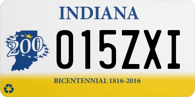 IN license plate 015ZXI