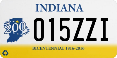 IN license plate 015ZZI