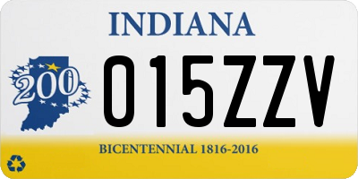 IN license plate 015ZZV