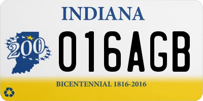 IN license plate 016AGB