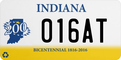 IN license plate 016AT