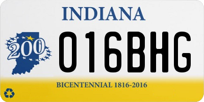 IN license plate 016BHG
