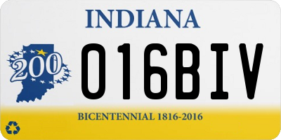 IN license plate 016BIV