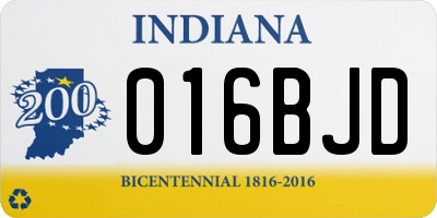 IN license plate 016BJD