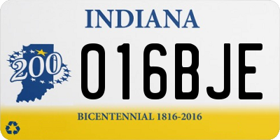 IN license plate 016BJE