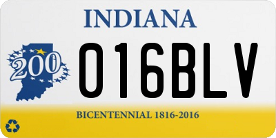 IN license plate 016BLV