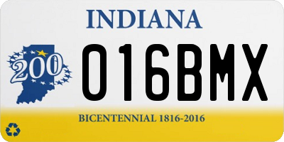 IN license plate 016BMX