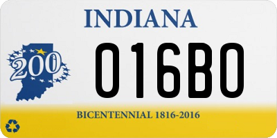 IN license plate 016BO