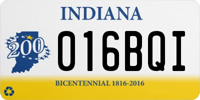 IN license plate 016BQI