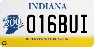 IN license plate 016BUI